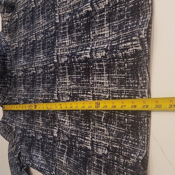 Natalia 56 Black White Top Womens Box Front Pockets 3/4 Sleeve Size Cotton Large - Picture 12 of 14